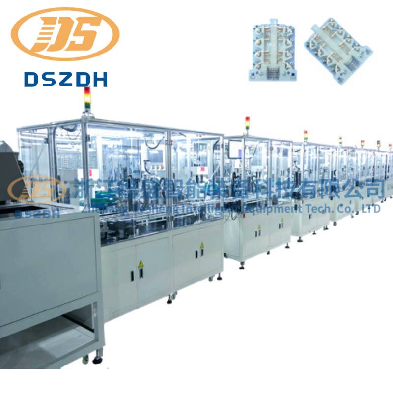 Línea de montaje automática de interruptores de límite